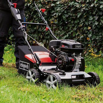 Бензиновий скарифікатор Аератор для газону Scheppach SC50VARIO 40 см Робоча ширина 4 кВт Потужність 17 лез SC50VARIO фото